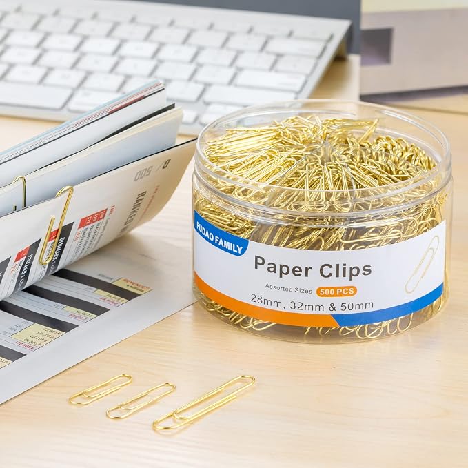 FUDAO FAMILY Assorted Sizes Paper Clips - Image 4