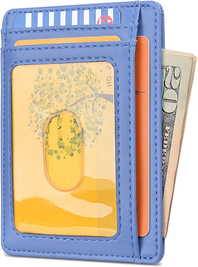 Buffway Slim Minimalist Front Pocket RFID Blocking Leather Wallets - Image 2