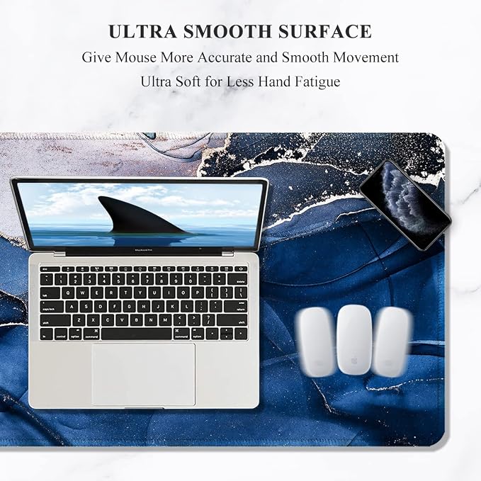 Auhoahsil Large Mouse Pad, XXL Desk Pad, Extened 35" x 15", Non-Slip Rubber Base - Image 3