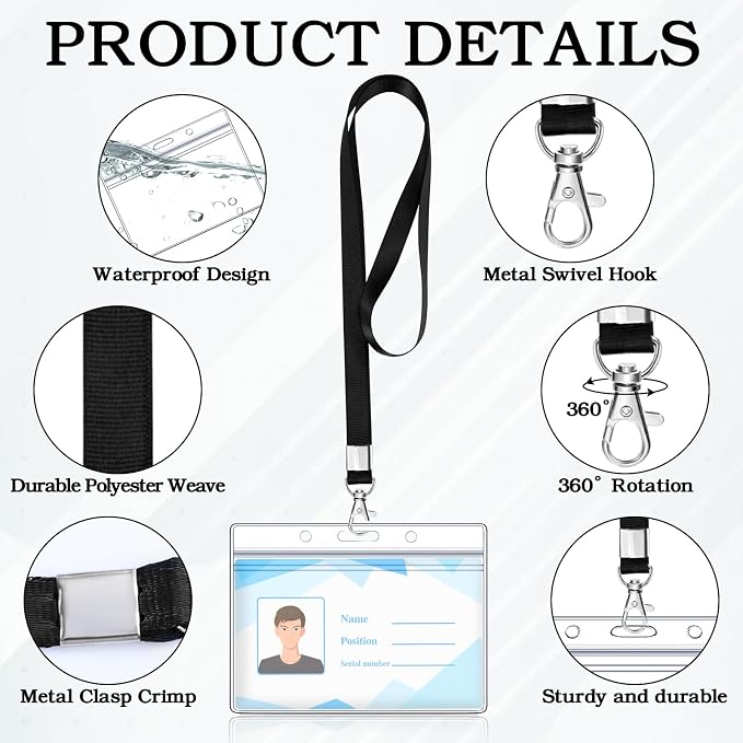 100 Pack Name Tag Lanyards - Image 2