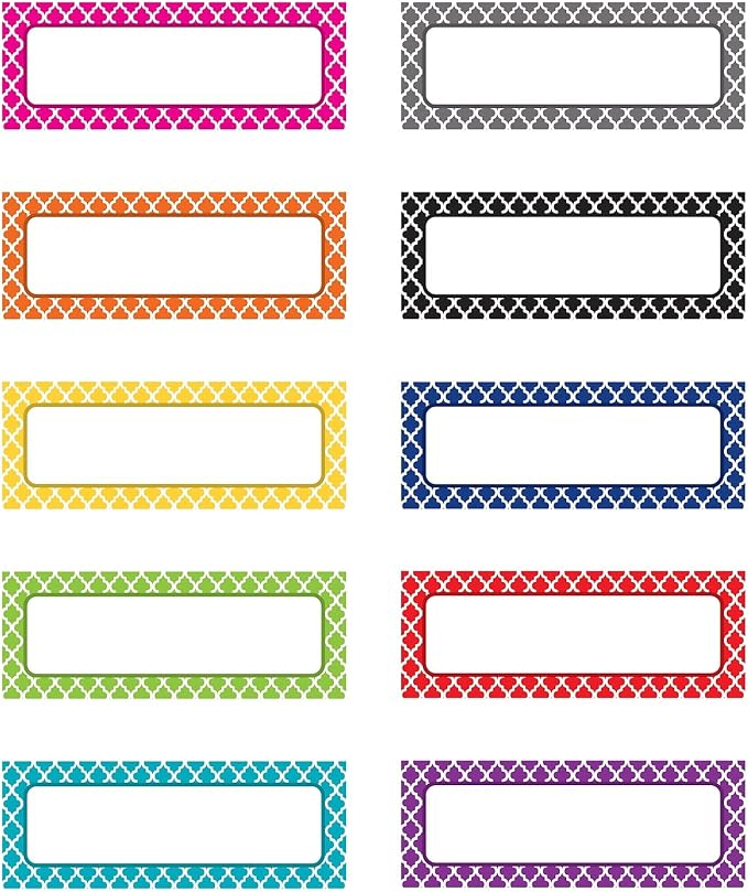 Teacher Created Resources Moroccan Magnetic Labels - Image 2
