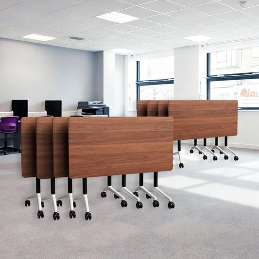 Goakwwuz Conference Room Table, Folding Conference Tables, Thicken Grey Tabletop by Goakwwuz