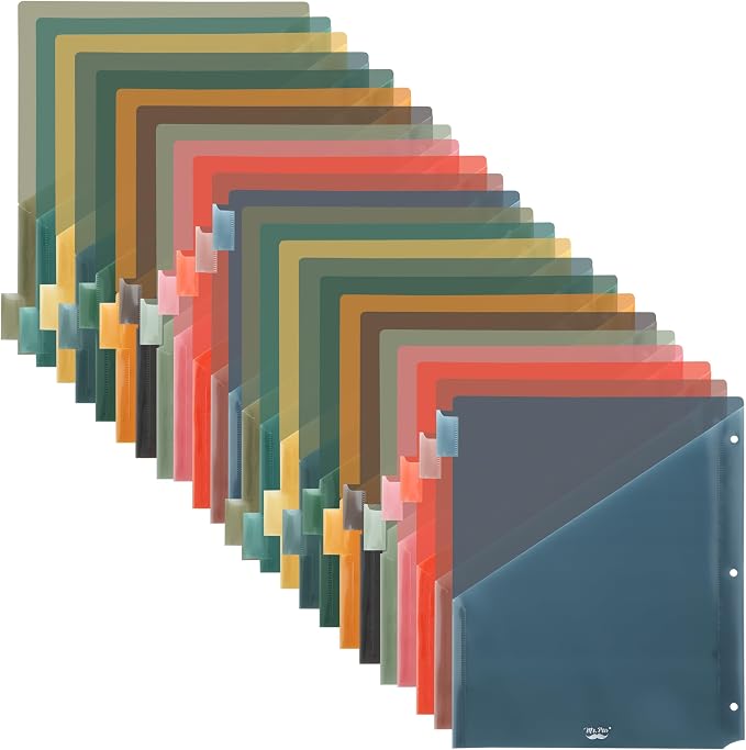 Mr. Pen- Binder Dividers with Pockets and Tabs, 24 Pack | Pocket Dividers by MrPen