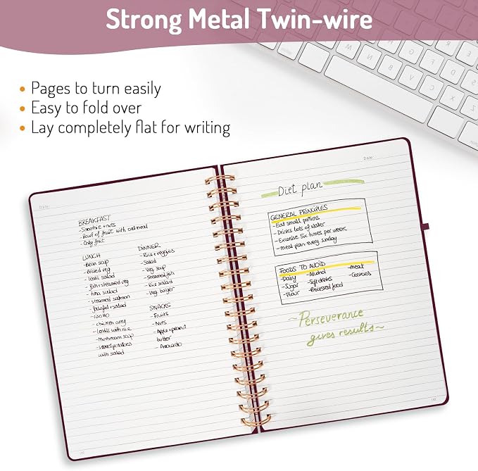 Forvencer A4 Lined Spiral Journal Notebook - Image 5