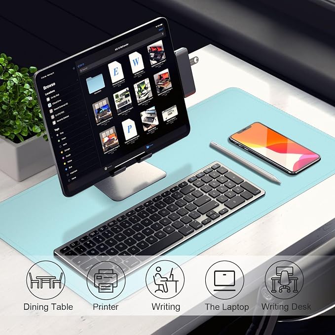 Desk Pad Protector, Leather & Suede Desk Mat, Non-Slip Desk Pad Mat, Large - Image 5