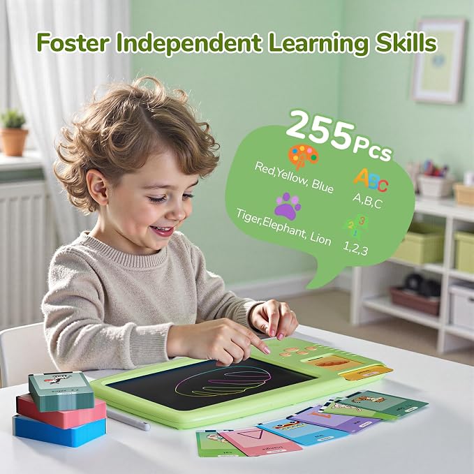Talking Flash Cards for Toddlers: 2-in-1 LCD Writing Tablet - Image 3