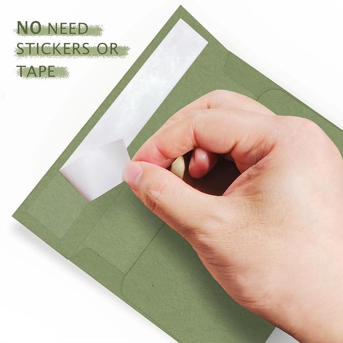 A7 Sage Green Envelopes 100 Pack, Goefun 5x7 Self Seal Printable Envelopes - Image 4