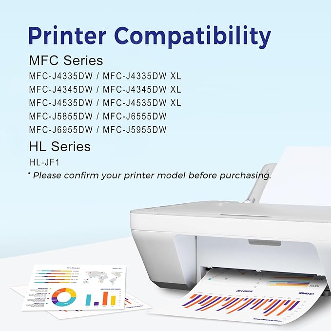 LC406XL Ink Cartridges Replacement for Brother LC406 LC 406 XL Ink Cartridge Compatible with MFC-J4335DW MFC-J6955DW MFC-J5855DW MFC-J4535DW Printers (4Pack)-DeskLoop Office