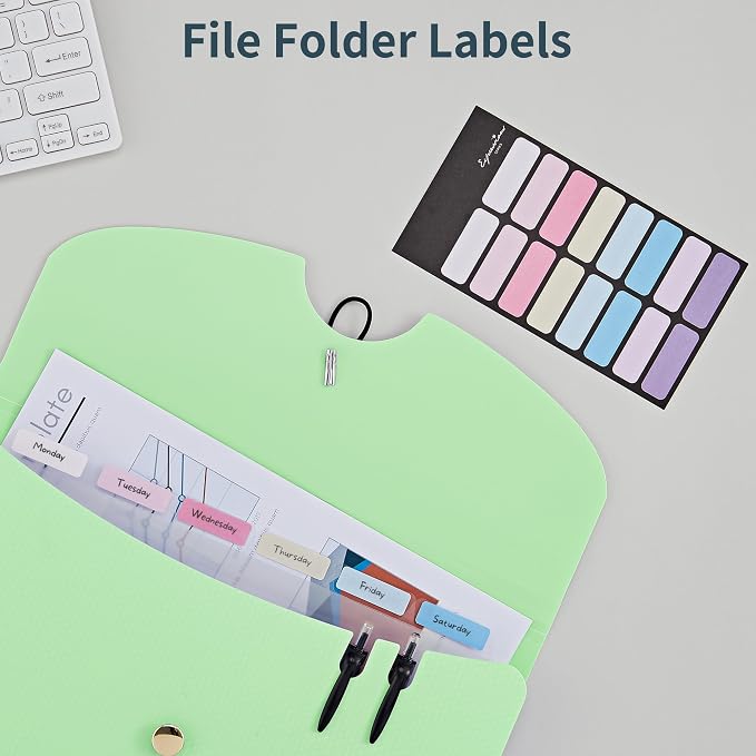 JARLINK 7 Pockets Expanding File Folder, A4 Size Accordion File Folders - Image 5