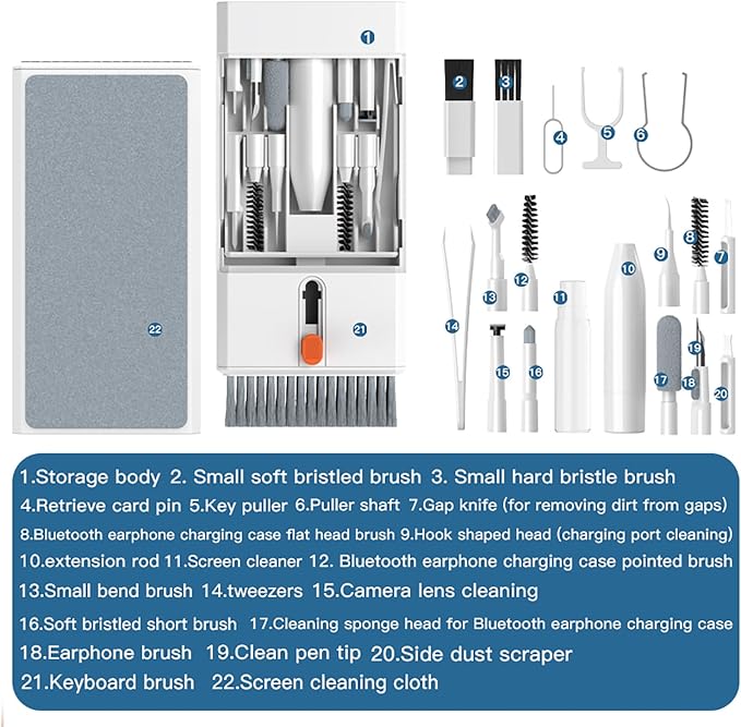 22 in 1 Precision Cleaning Kit – Professional Electronic Cleaning kit Cleaning - Image 3
