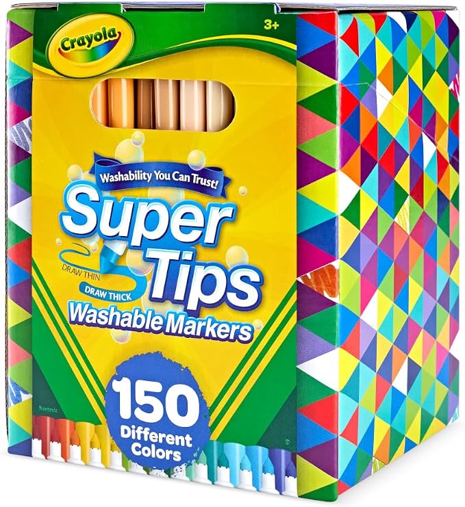 Crayola Super Tips Marker Set, Teacher Classroom Must Haves, Homeschool Supplies - Image 5