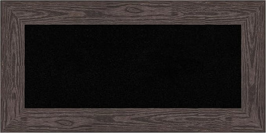Amanti Art Black Cork Board for Wall, 18x36 Vision Board with Black Wood Frame, Medium Corkboard Office Decor for Home Organization, Country Rustic Corkboard Pinboard to Display Items for Home-DeskLoop Office