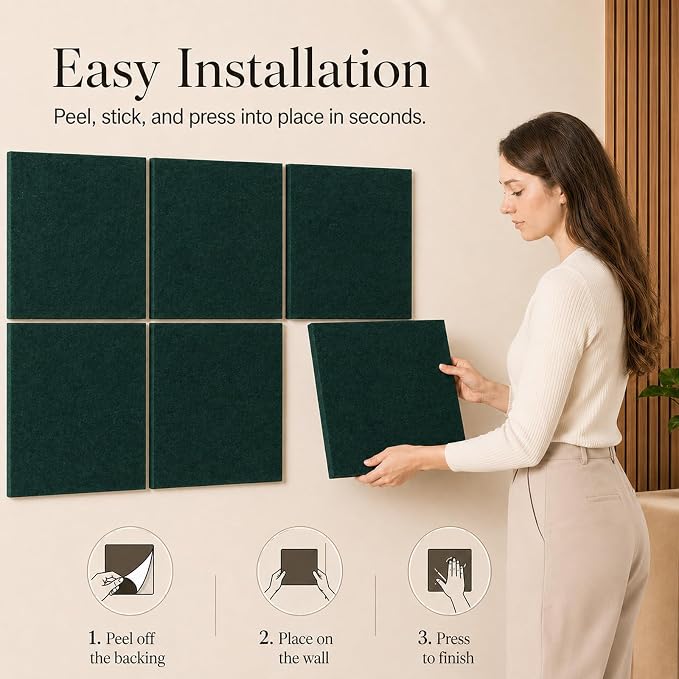 Felt Bulletin Board Tiles, Large Cork Board Alternative, 24 x 36 in | 0.35 in - Image 4