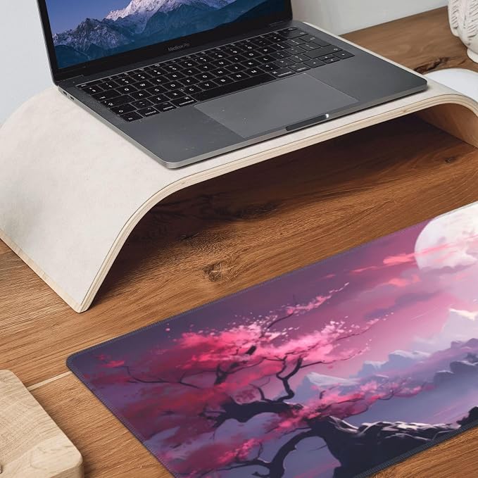 Watercolor Japanese Large Gaming Mouse Pad, Japanese Mouse Pad 31.5 x 11.8 in - Image 8