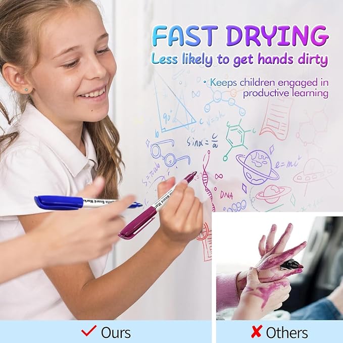 SFAIH Fine Tip Dry Erase Markers - Image 3