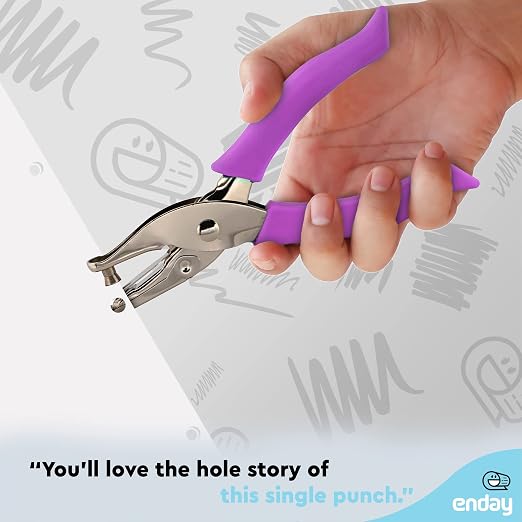 Single Hole Punch Metal Purple, 1/4” Hole Puncher - Image 5