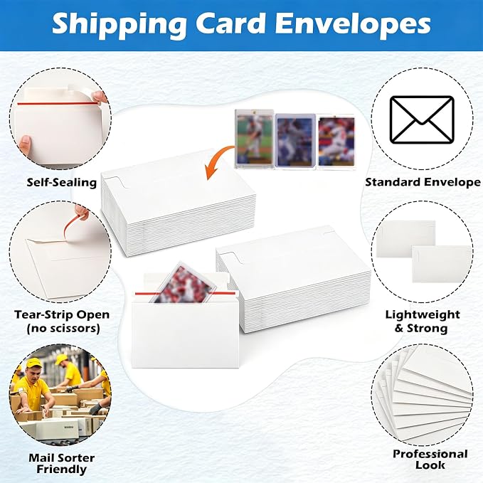 110 Pack Trading Card Mailing Envelopes, Toploaders and Card Protectors - Image 3