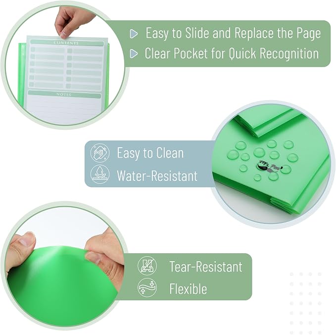 Mr. Pen- Plastic Folders with Pockets and Prongs, 24 Pack, Letter Size | Green - Image 5