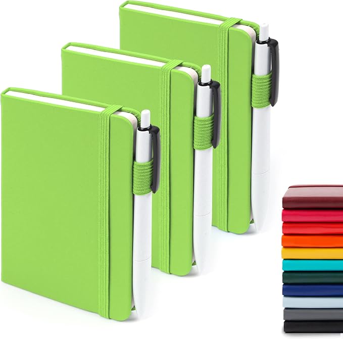 feela 3 Pack Pocket Small Notebook Journals, Mini Cute Memo Notepad Hardcover by feela