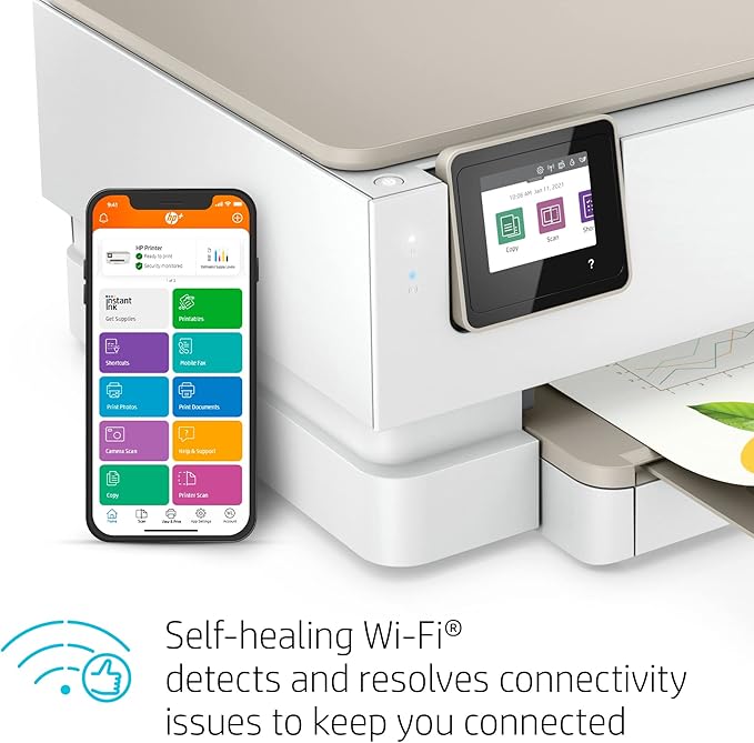 HP ENVY Inspire 7255e Wireless Color Thermal Inkjet Printer, Print, scan, copy, Easy setup,Mobile printing, Best-for-home, 3 month Instant Ink trial included-DeskLoop Office