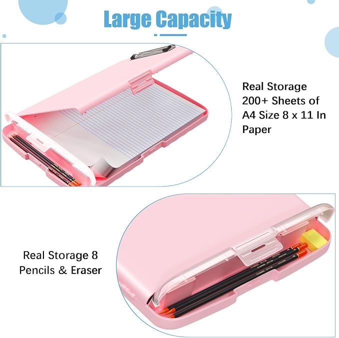 Hongri Clipboard with Storage with Pen Holder, Folder Nursing Clip Board 8.5 x - Image 3