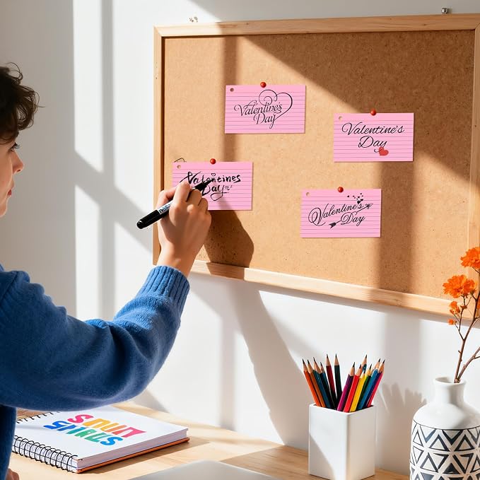 200 Count 3 x 5 Inch Pink Index Cards - Image 3