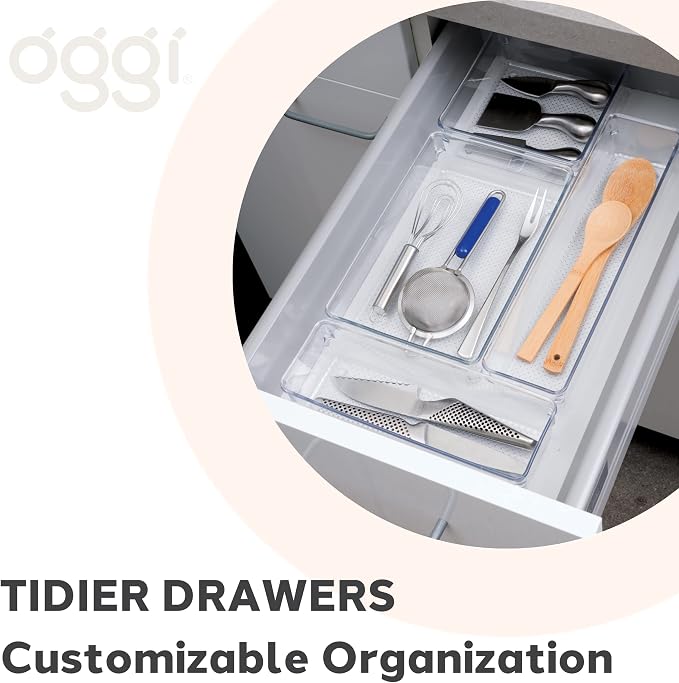 Oggi Set of 3 Clear Drawer Organizers - Image 6