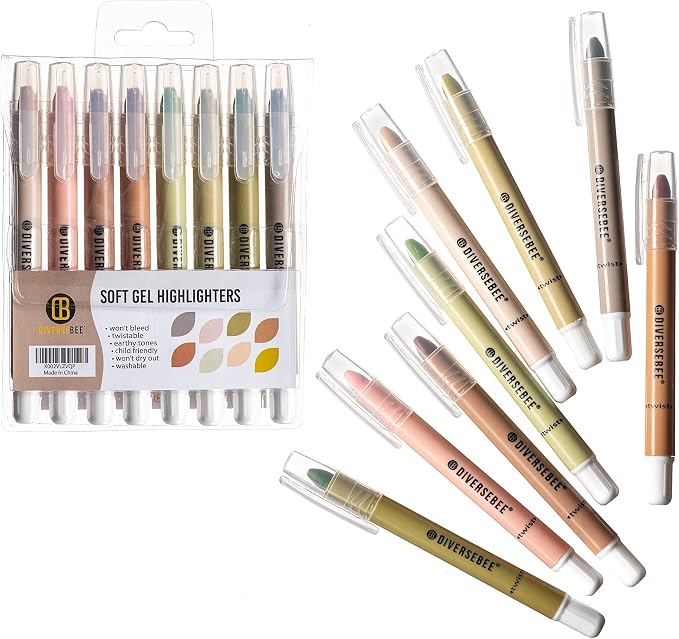 DIVERSEBEE Bible Highlighters and Pens No Bleed, 8 Pack Assorted Colors Gel - Image 9
