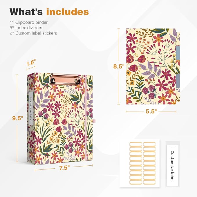 Ospelelf Mini 3 Ring Binder 1 Inch, Cute Binder - Image 3