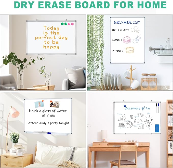 H-Qprobd 3' x 2' Magnetic Whiteboard Large Dry Erase White Board 36"x24" - Image 4