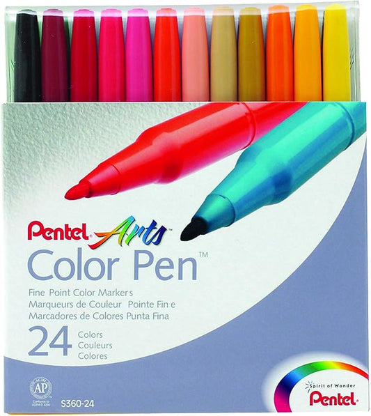 Pentel Color Marker Set, Fine Fiber Tip by PentelofAmerica