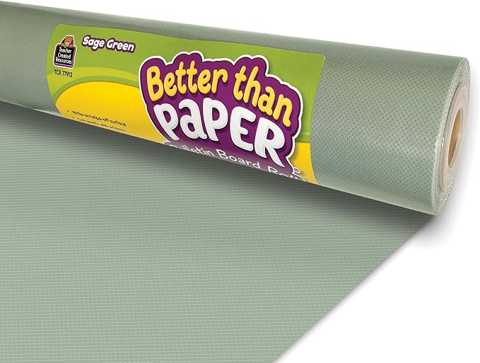 Teacher Created Resources Sage Green Better Than Paper® Bulletin Board Roll by TeacherCreatedResourcesOS