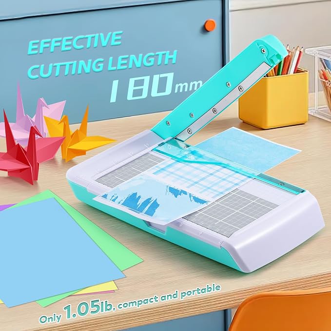 Small Paper Cutter for 7 inch Cut Length, Portable& Mini Paper Cutter - Image 2