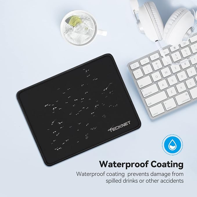 TECKNET Mouse Pad with Anti-fray Stitching, Waterproof Surface & Non-Slip - Image 5