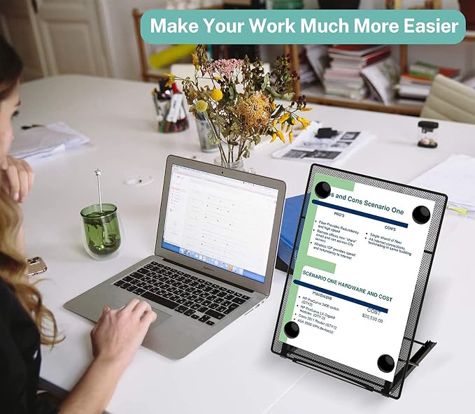 MaxGear Desktop Document Holder, Foldable Copy Holder Stand - Image 2