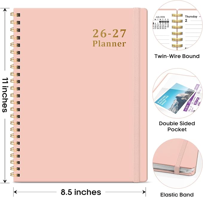 Planner 2026-2027, 8.5" x 11" Weekly and Monthly Academic Year Planner Calendar - Image 4