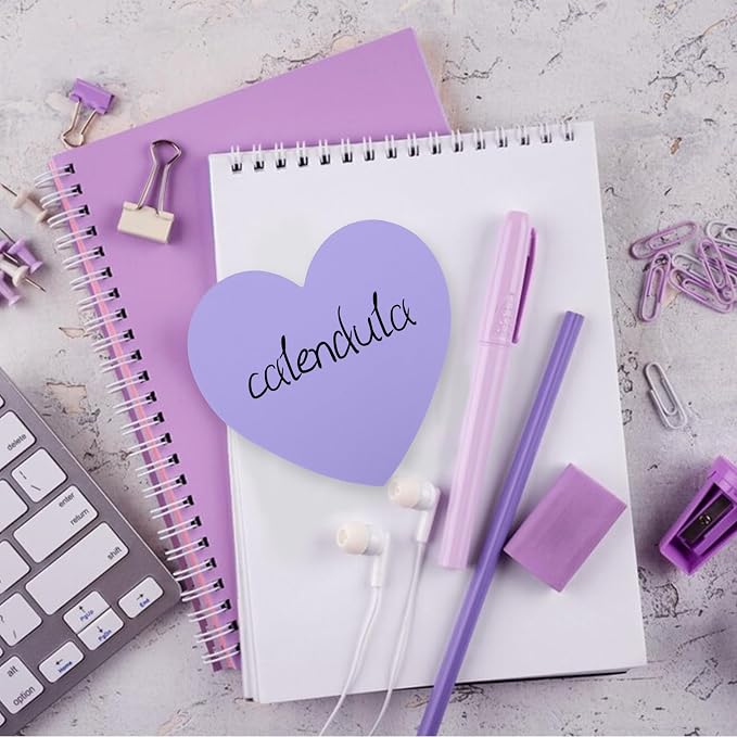 150 Pcs Purple Note Cards Heart Index Cards 3x3 Blank Index Cards Colors Study - Image 7