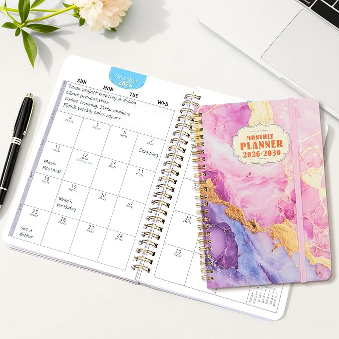 5-Year Monthly Planner 2026-2030, A5 Size, 60-Month Calendar - Image 2