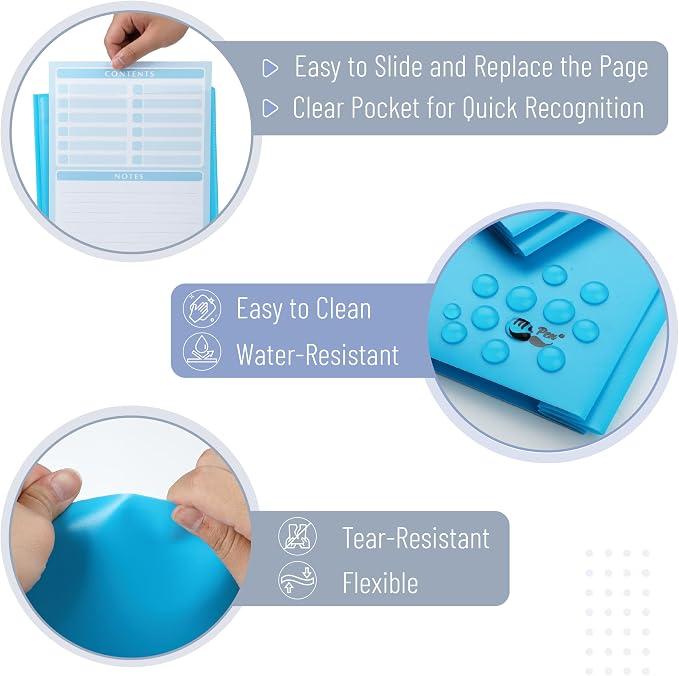 Mr. Pen- Plastic Folders with Pockets and Prongs, 36 Pack, Letter Size | Blue - Image 5
