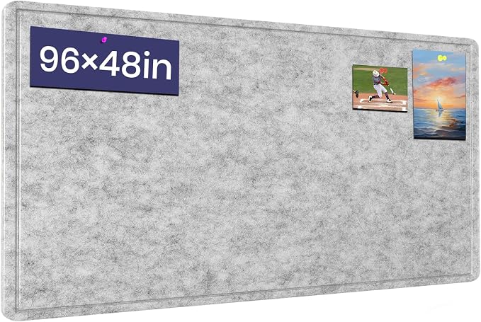 Extra Large Bulletin Board, 96 X 48 inches Cork Board by Hrrtyueg