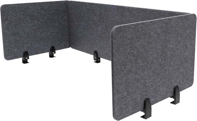 ReFocus Raw Clamp-On Acoustic Desk Divider Mounted Privacy Panel Set – Reduce by HAOREBAIYU