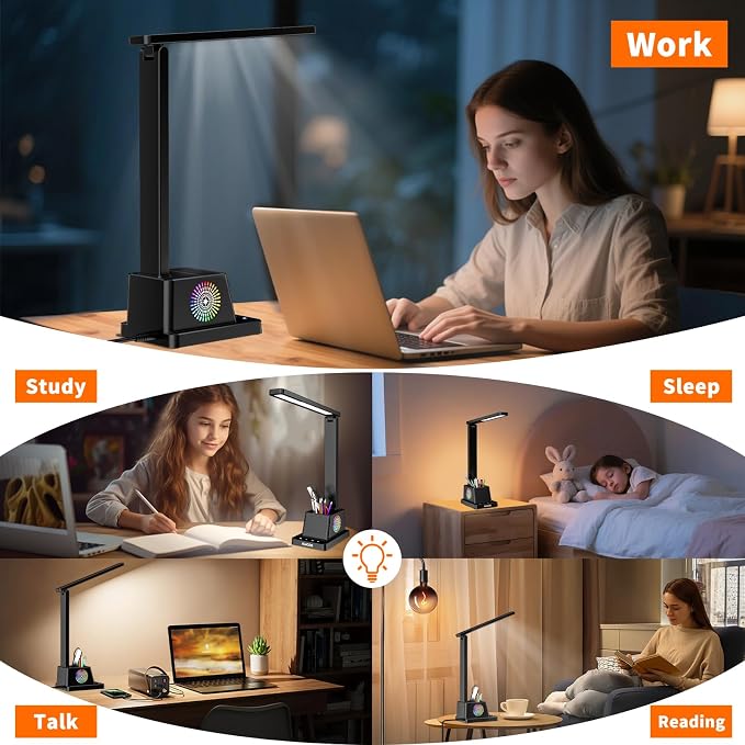 Study Desk Lamp for Office Home, Eye-Caring Desk Light - Image 4