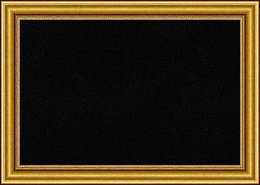 Amanti Art Black Cork Board for Wall, 20x28 Vision Board with Gold Wood Frame, Medium Corkboard Office Decor for Home Organization, Traditional Corkboard Pinboard to display items for home-DeskLoop Office