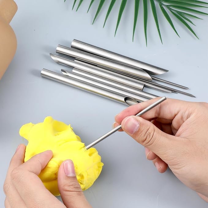 12PCS Stainless Steel Silver Hole Punch, Stainless Steel Circular Clay Hole - Image 6