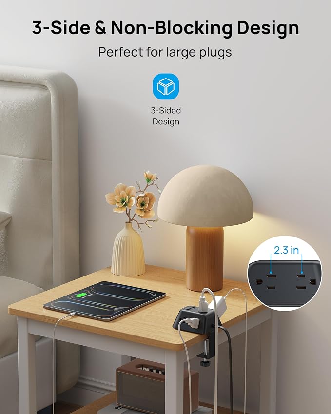 Desk Clamp Power Strip, Surge Protector - Image 5