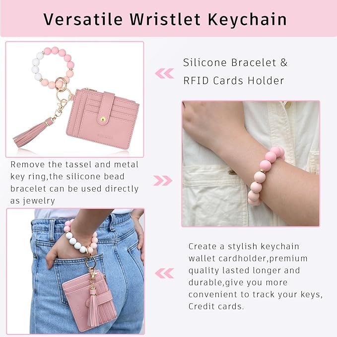 BAOSIWA Silicone Bracelet Keychain Wallet - Image 5