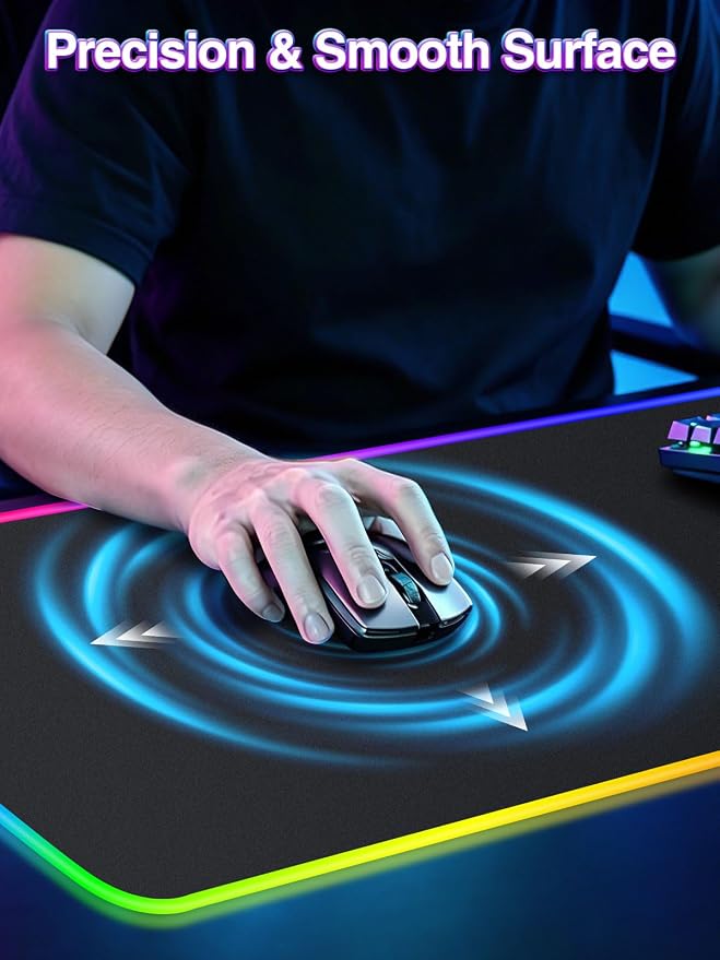 XXL RGB Gaming Mouse Pad with 15W Magnetic Wireless Charging, 31.5'' x 15.8'' - Image 6