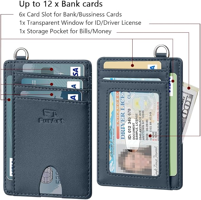FurArt Slim Minimalist Wallet RFID Credit Card Holder - Image 6