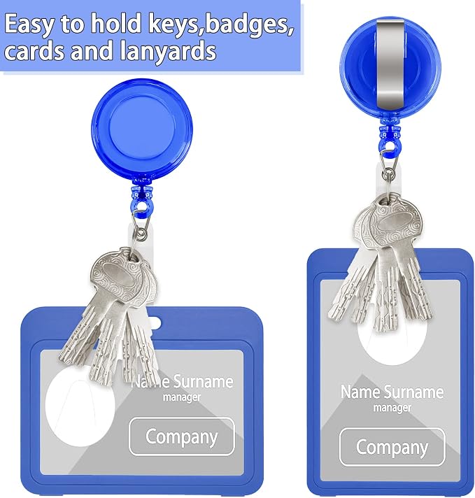 JANYUN 100 Pcs Badge Reels Retractable Badges Holder - Image 3