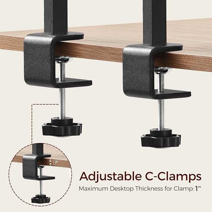 MAHANCRIS Clamp On Desk Organizer, 2-Tier Desktop Bookshelf, Adjustable Desk - Image 5